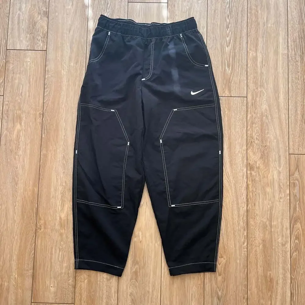 Nike Sportswear Swoosh Woven High-Rise Track Pants with Contrast Stitching
